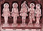 Old painting of Panca-tattva