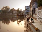 Sadhus at Radha-kunda