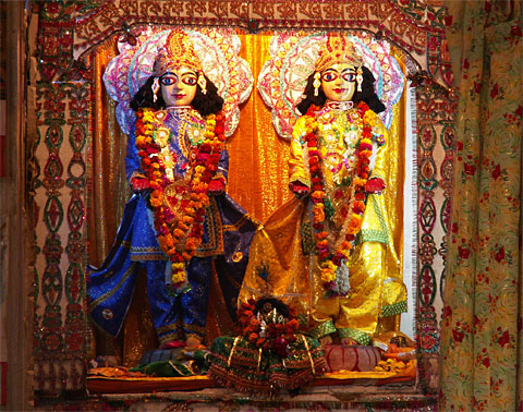 Nitai and Gaura at Radha-kunda